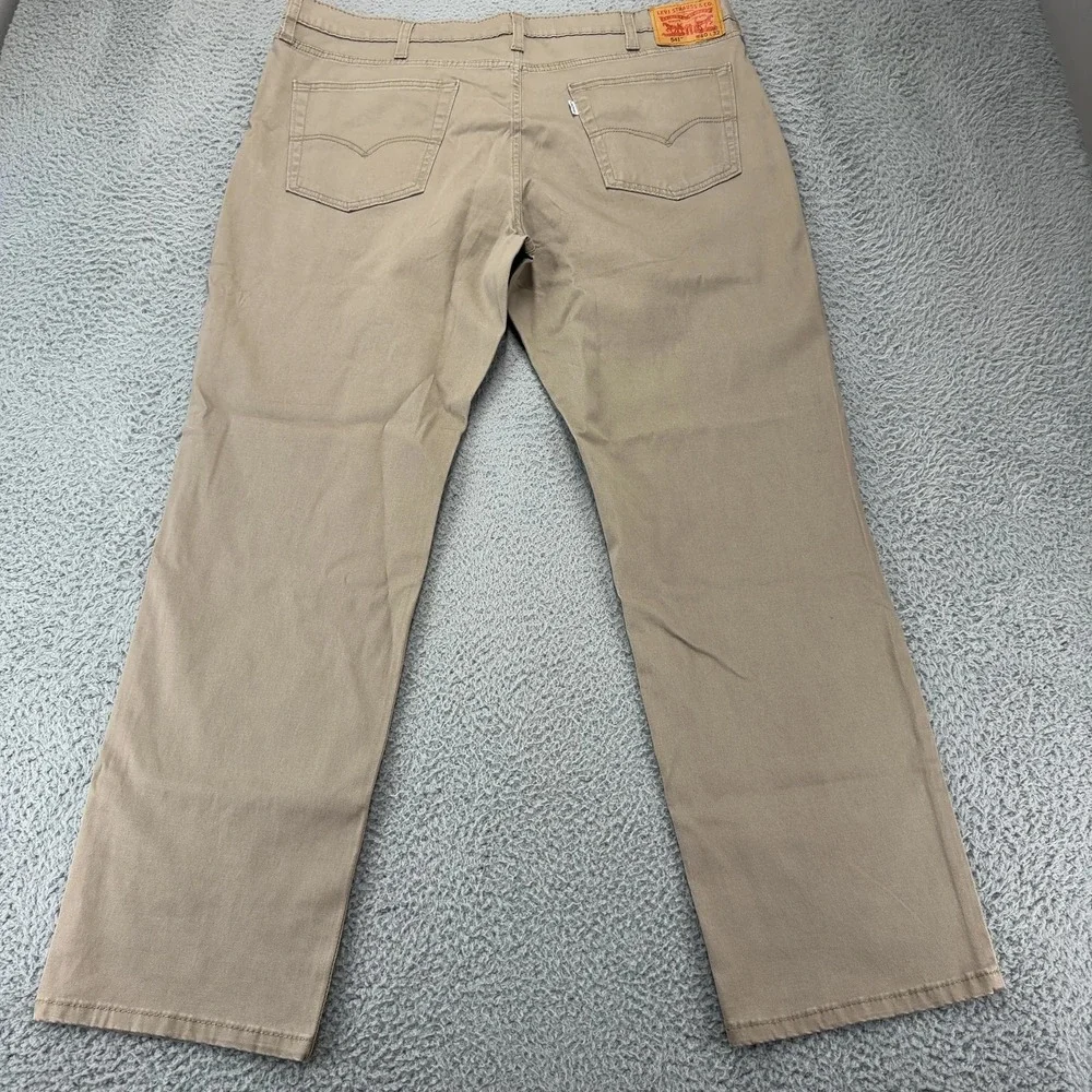 Levi's 541 Athletic Fit Jeans Mens 40x32 Khaki Tan Stretch Denim Pants Casual